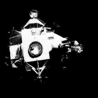 A view of the Apollo 13 lunar module Aquarius.