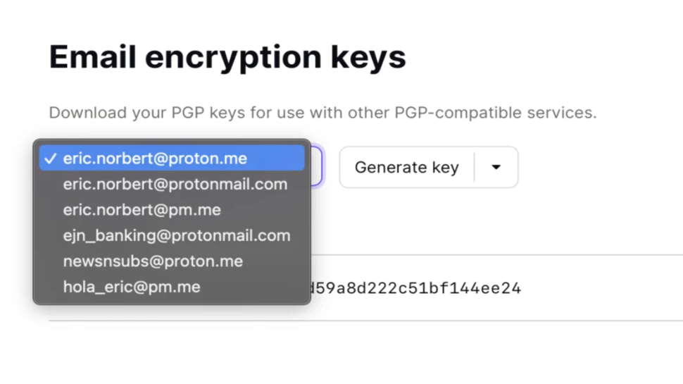 Proton Mail encryption.