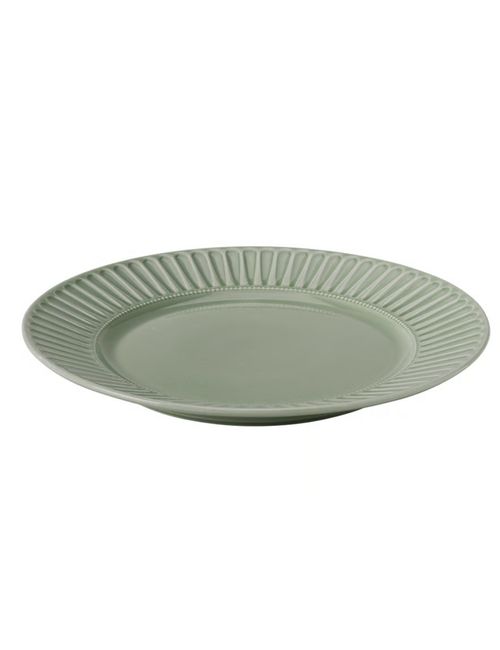 Strimmig Plate - Stoneware Pale Grey-Green