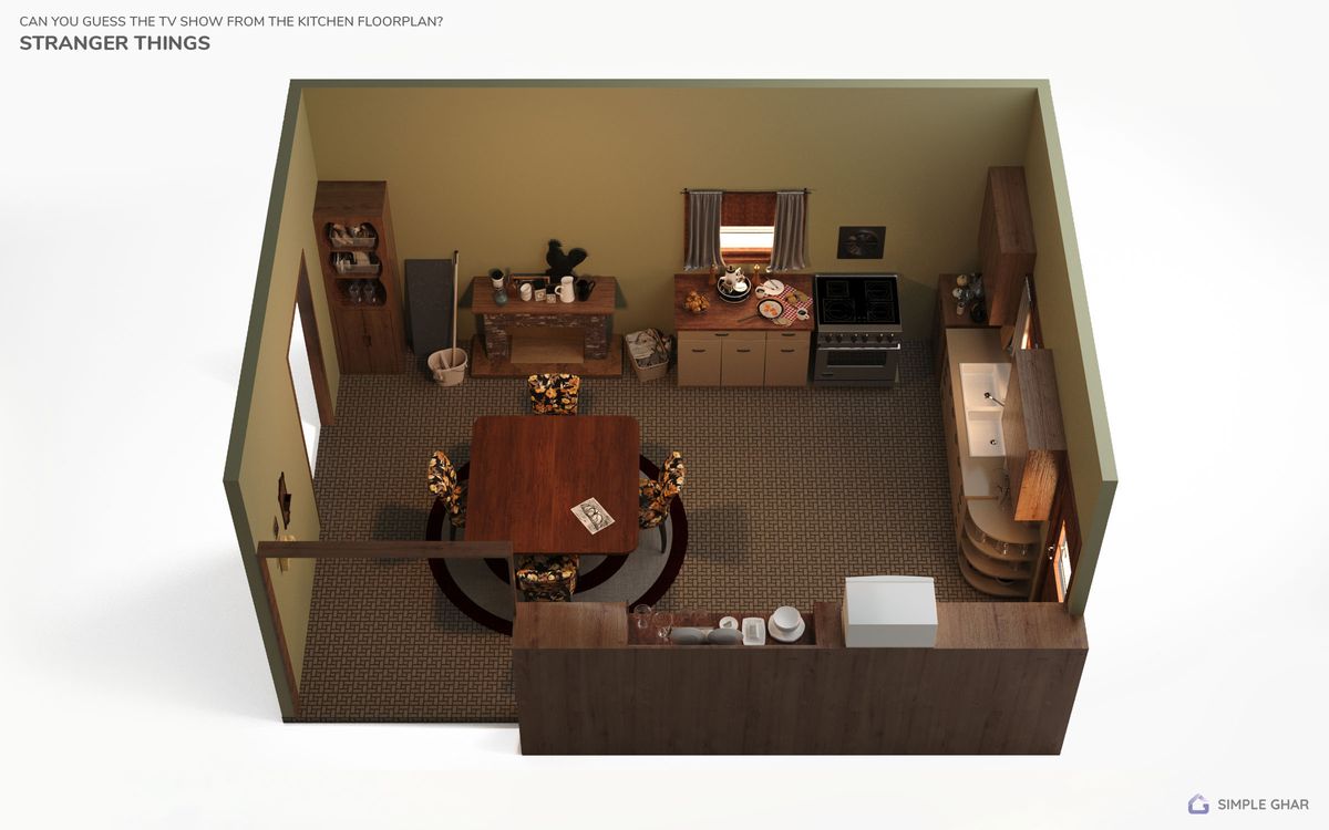 A render of a famous TV kitchen