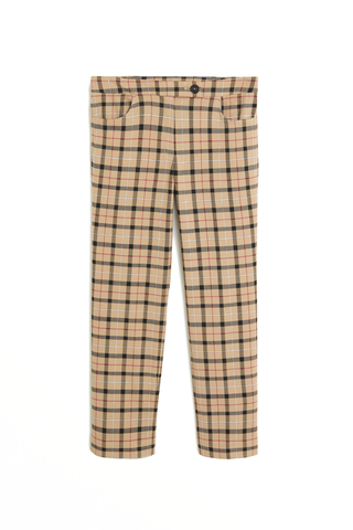 Straight Checkered Trousers