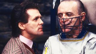 Anthony Heald and Anthony Hopkins in "The Silence of the Lambs"