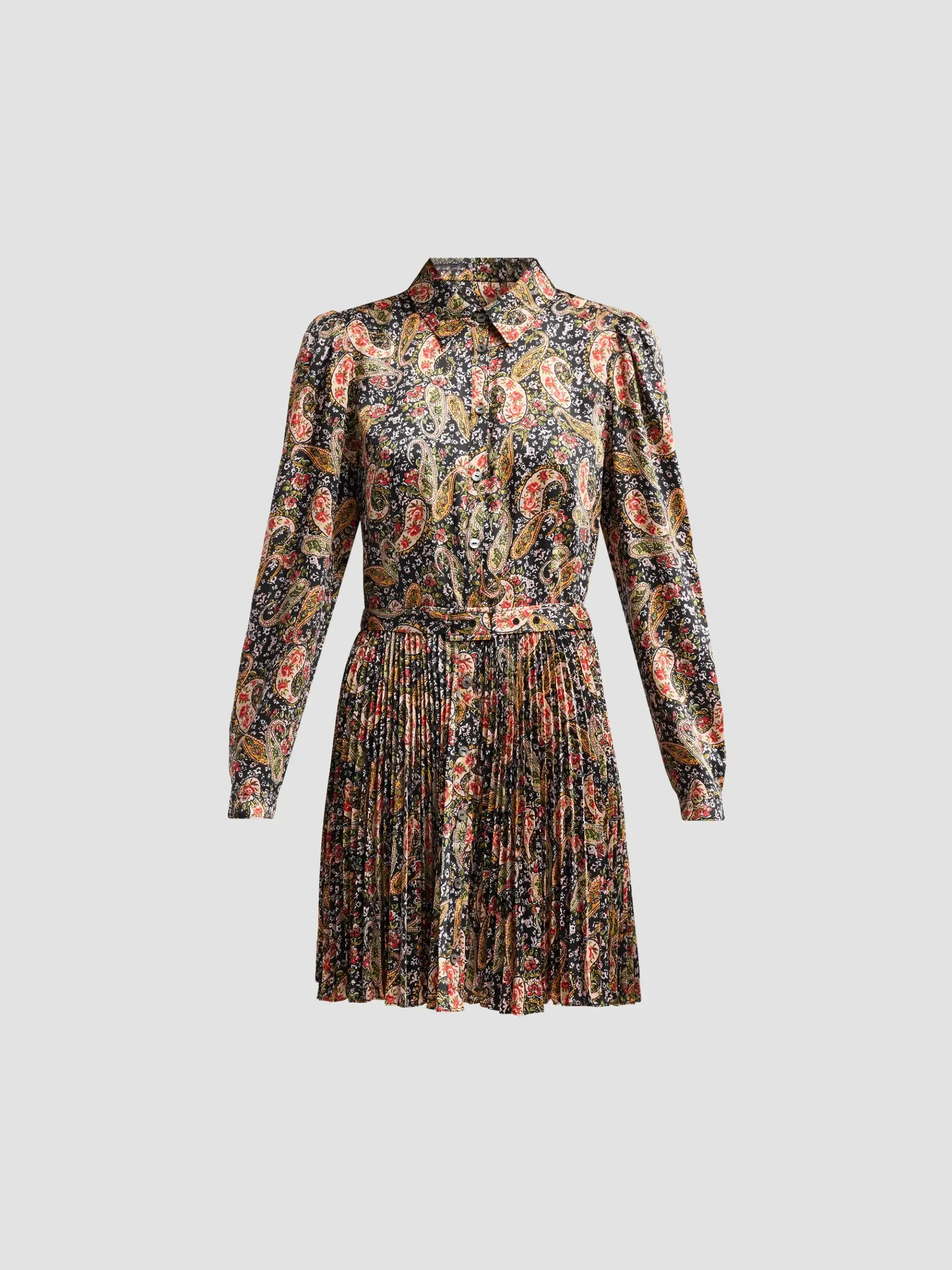 Rose Paisley Reynolds Printed Tie-Waist Mini Dress
