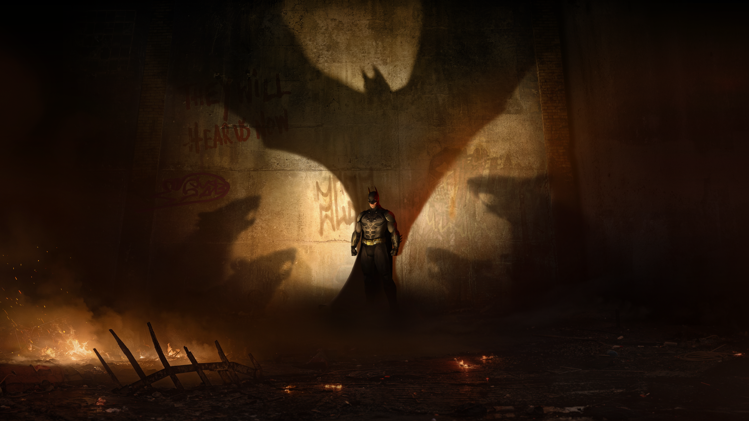 Batman: Arkham Shadow promo art - Batman surrounded by shadows of rats
