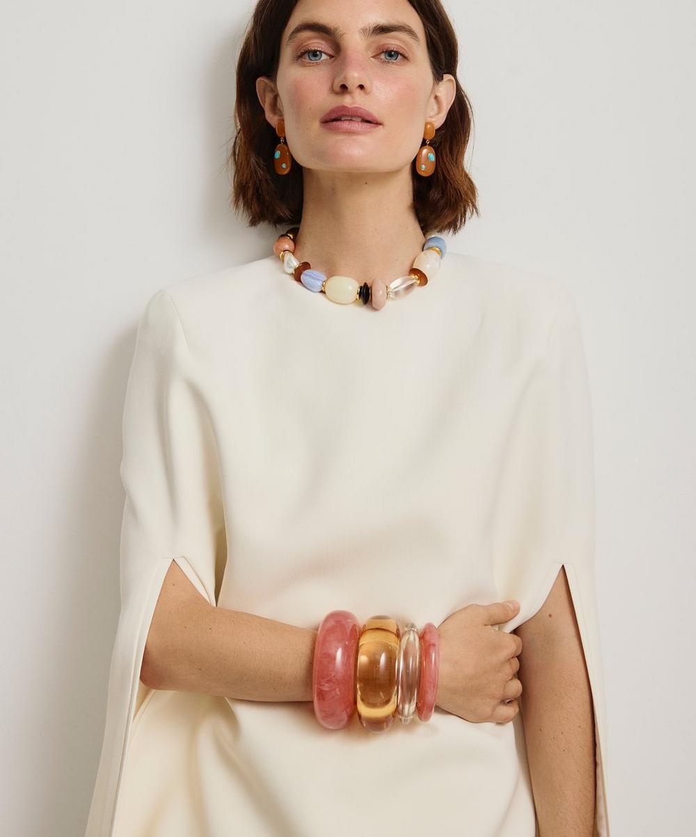 Gold-Plated Monument Collar Necklace