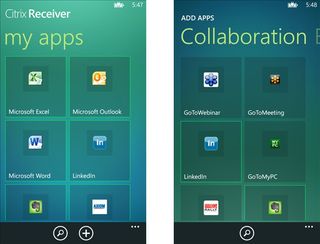 Citrix Receiver for Windows Phone Screenshot