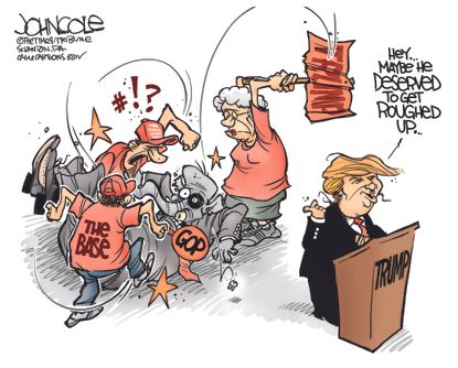 Political cartoon U.S. Donald Trump GOP Voters