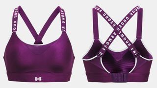 A purple Under Armour sports bra