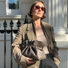 Sophie Robyn Watson wearing the Ferragamo Soft-Bag