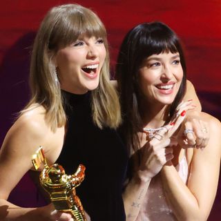 Taylor Swift and Dakota Johnson outfits in the "Patient Zero" music video