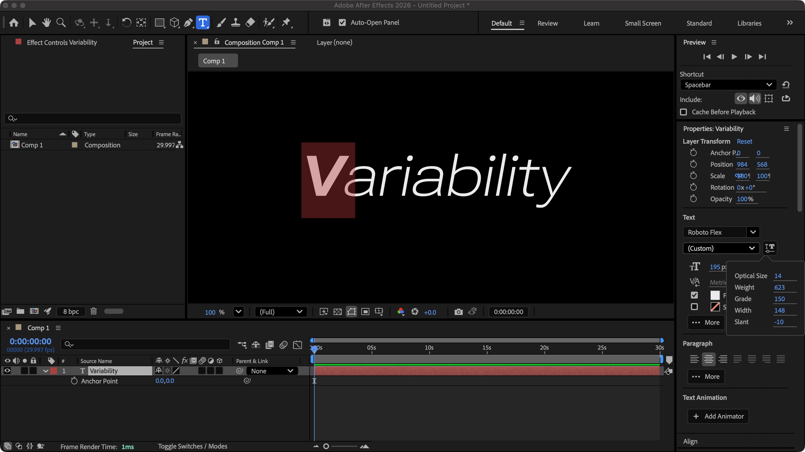 Adobe After Effects 26 during our review process testing the VFX app