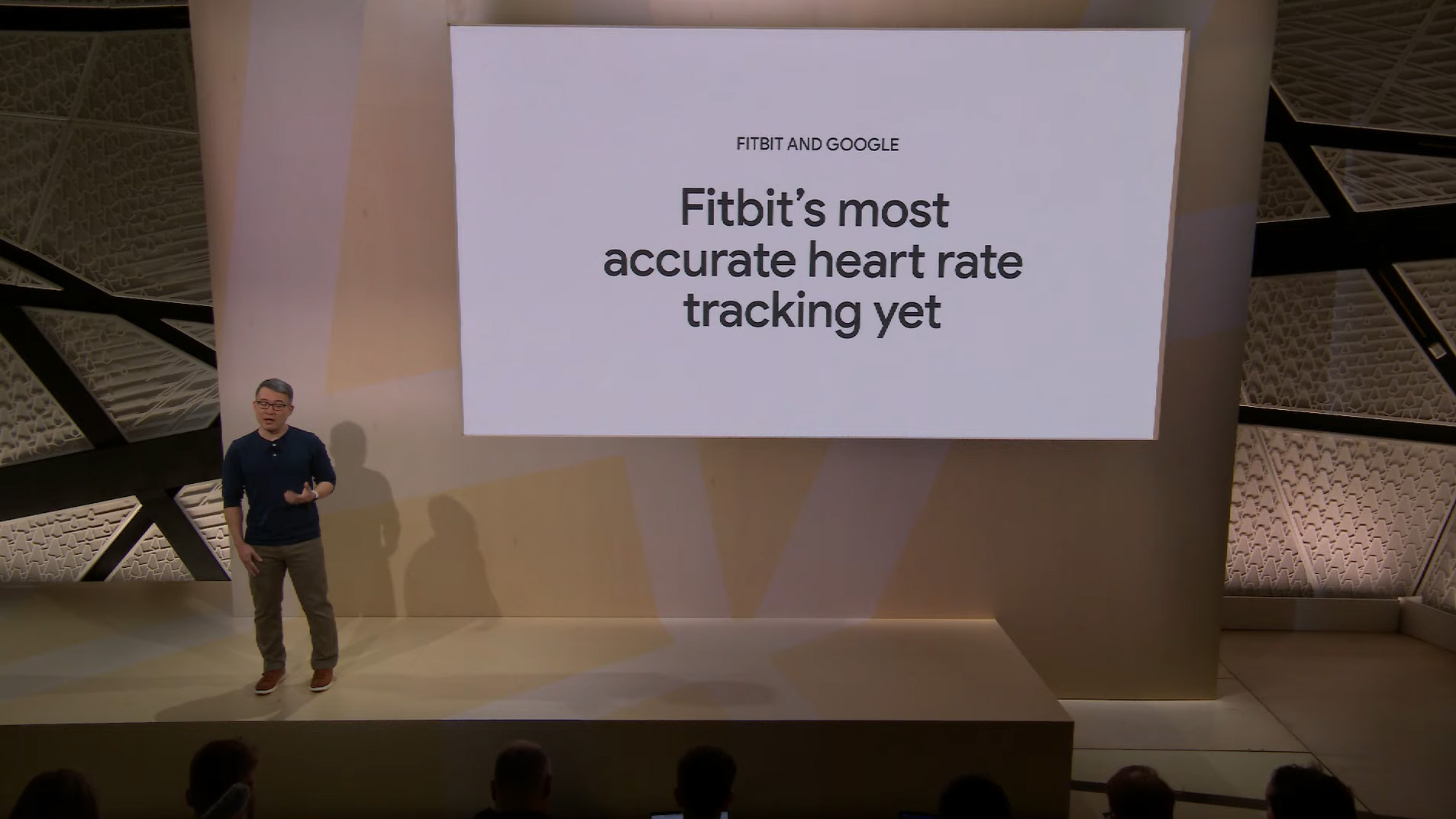 Pixel Watch heart rate tracking functionality at the Google Event Fall 2022