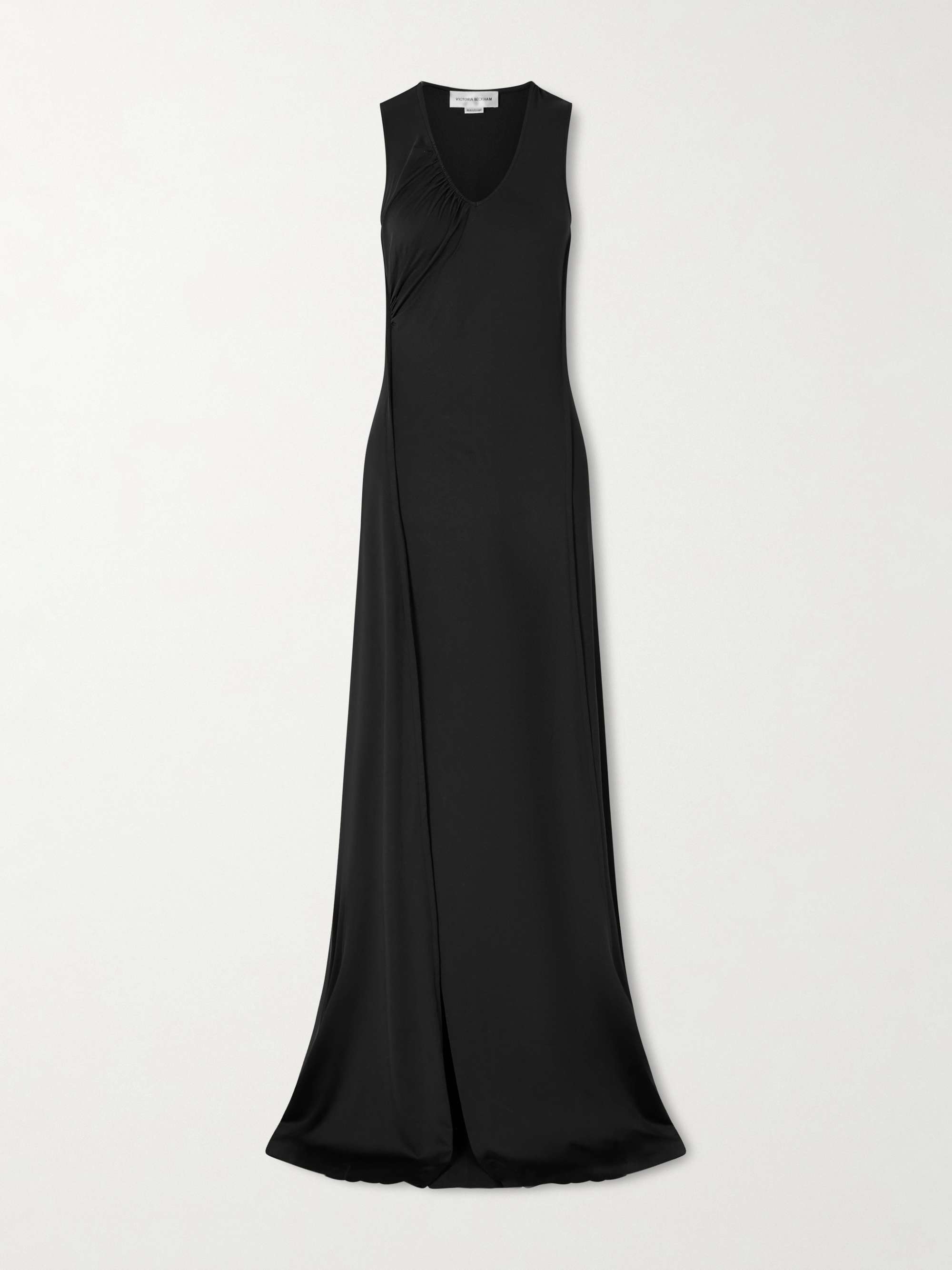 Gathered Satin Gown