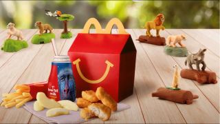 The Lion King 2019 Happy Meal toy collection.