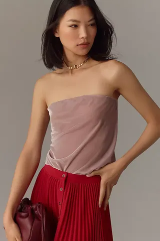 By Anthropologie Velvet Tube Top