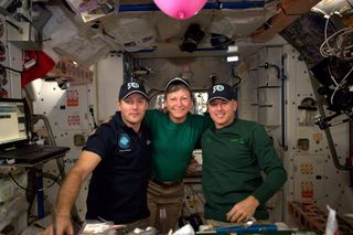 Pesquet, Whiston and Kimbrough celebrate Holidays on ISS