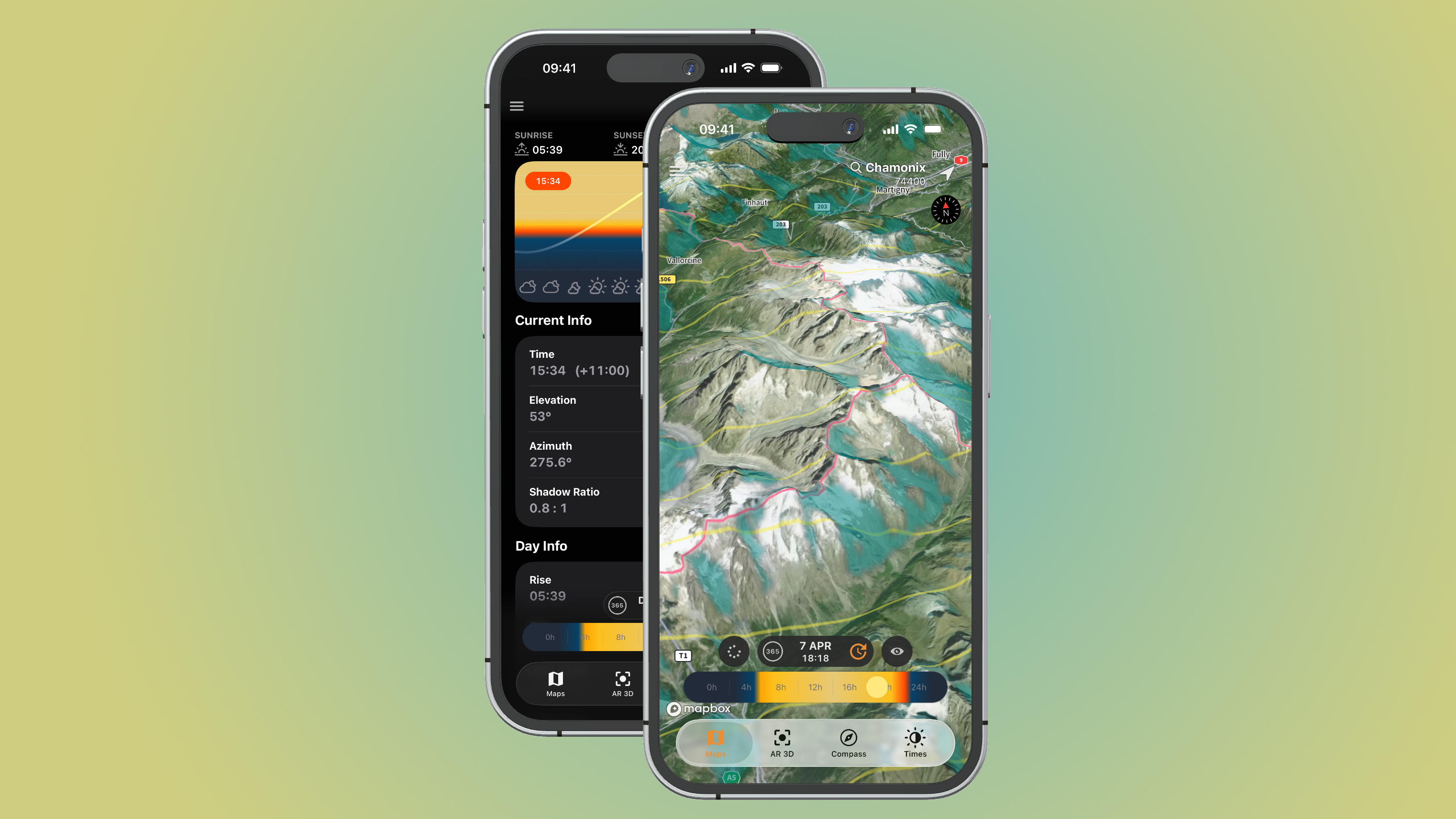 The SunQuest app on an iPhone