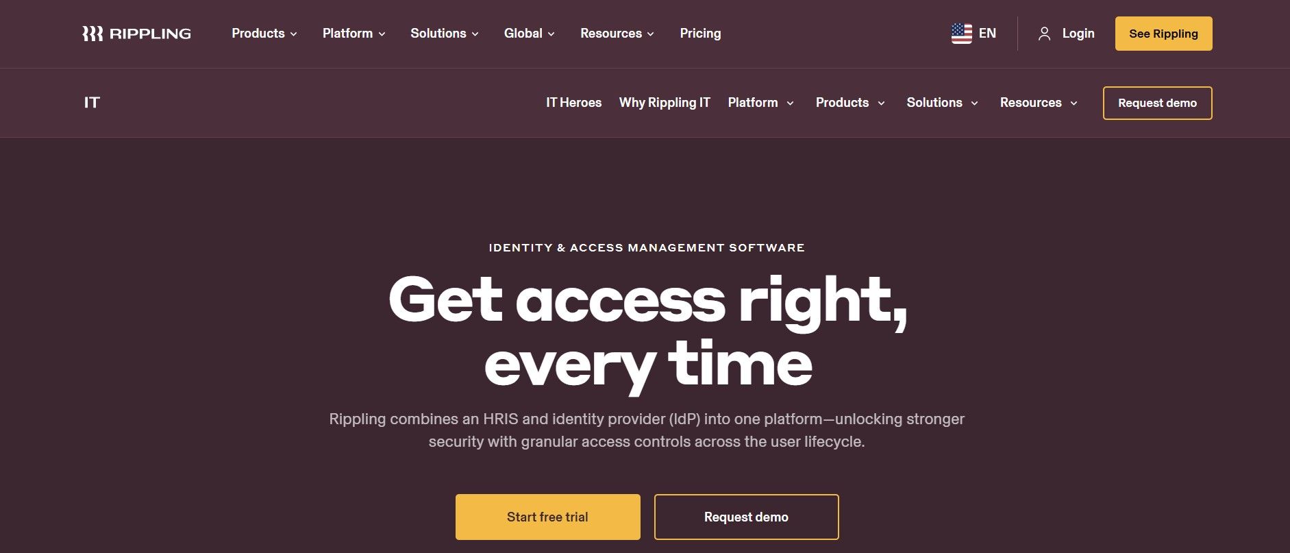 Rippling IT IAM solution review