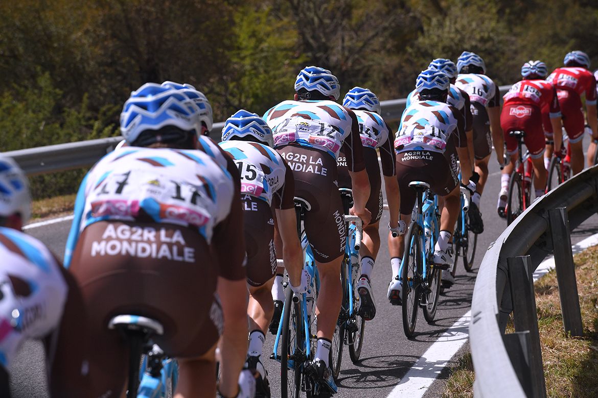 AG2R La Mondiale on stage 2 of the Giro d'Italia