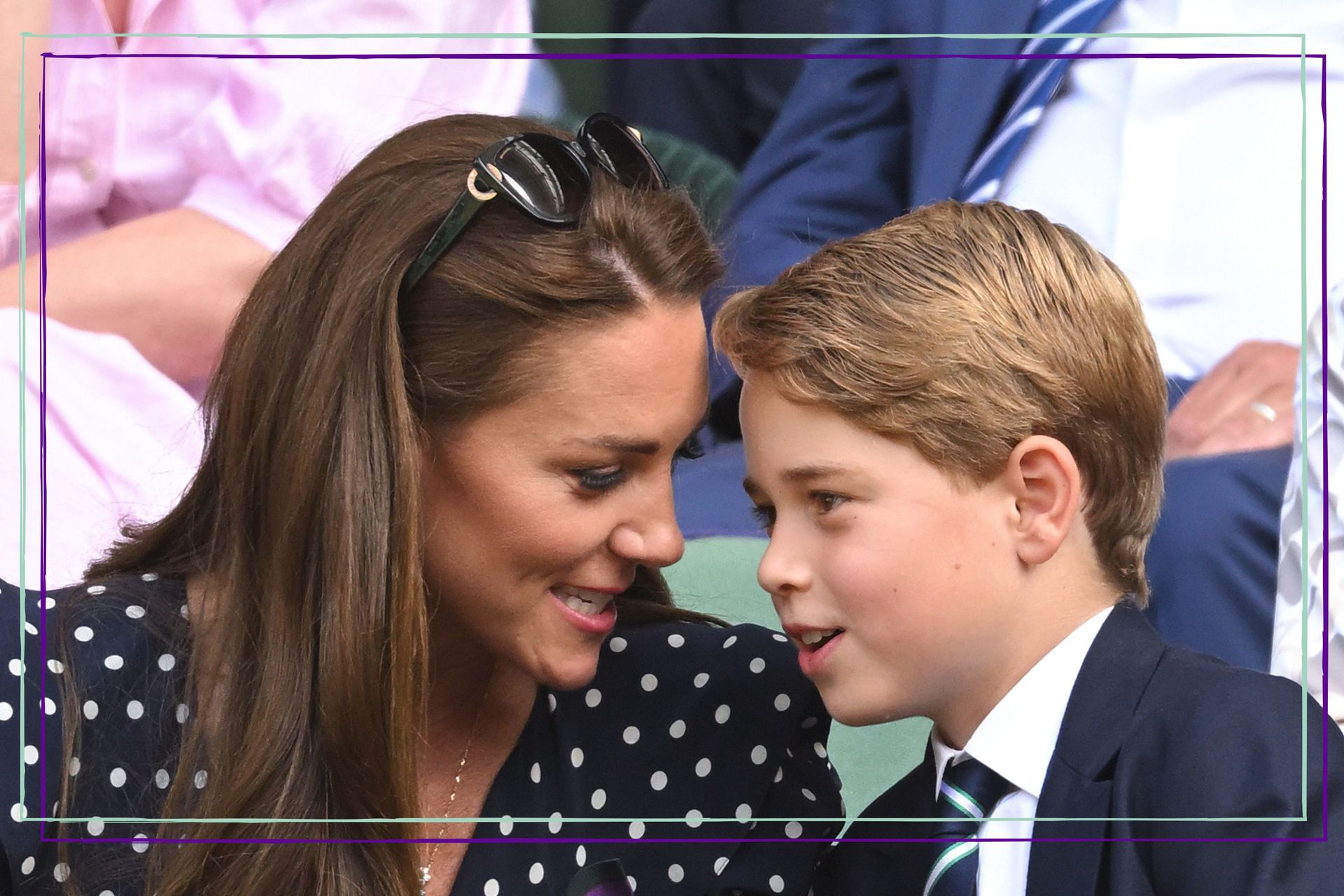 Catherine, Duchess of Cambridge and Prince George of Cambridge attend the M...