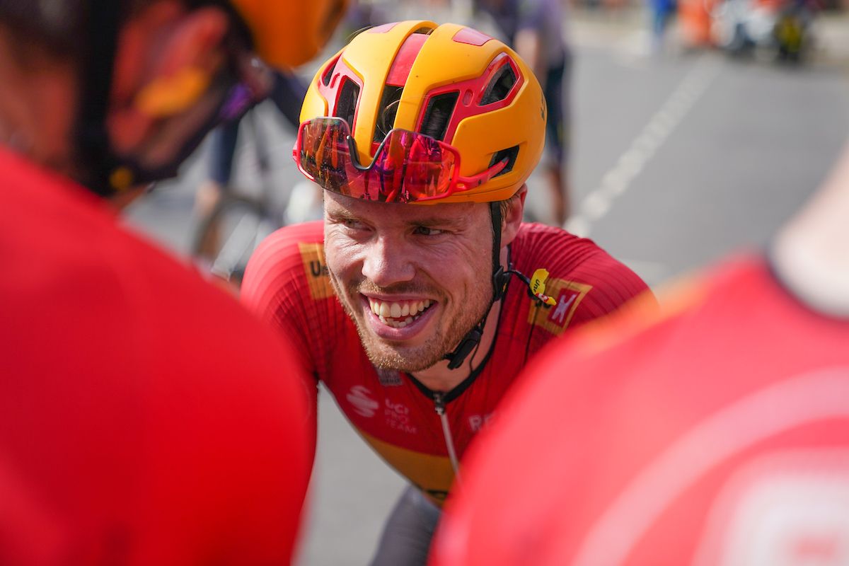 Picture by Zac Williams/SWpix.com - 09/09/2023 - Cycling - 2023 Tour of Britain - Stage 7: Tewkesbury to Gloucester (170.9km) - Ramus Tiller of Team Uno-X Pro Cycling Wins Stage 7 of the 2023 Tour of Britain in Gloucester