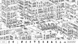 best Apple Arcade games: a detailed, hand-drawn black and white city