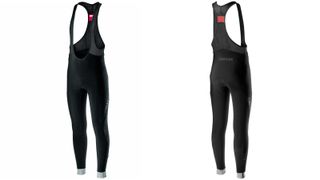 A front and rear view of Castelli Tutto Nano Winter bib tights