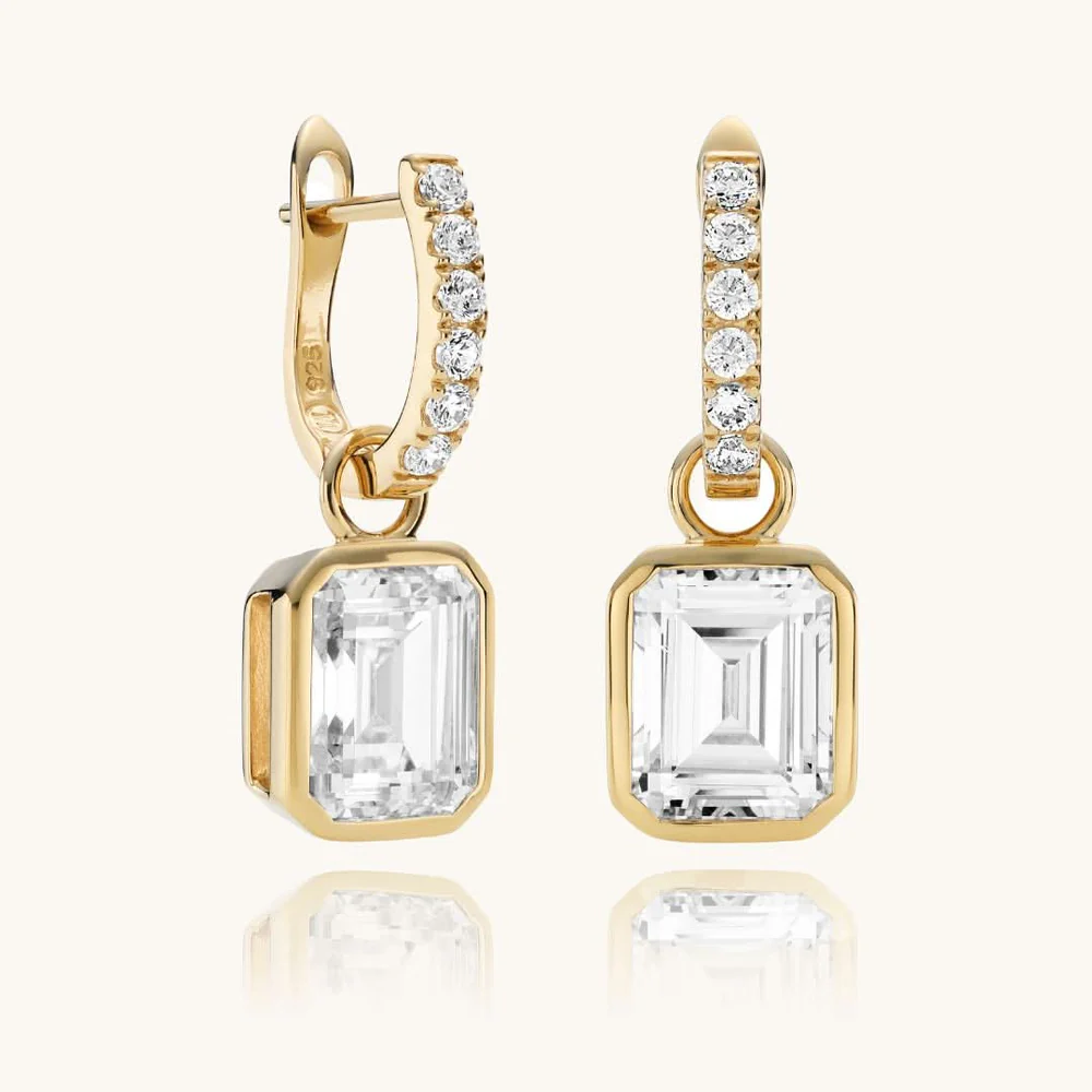 Heavenly London, The Gold Emerald Formes Earrings