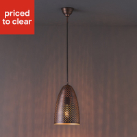 Akita Moroccan Antique Copper Effect Pendant Ceiling Light | was £50, now £35 | save £15