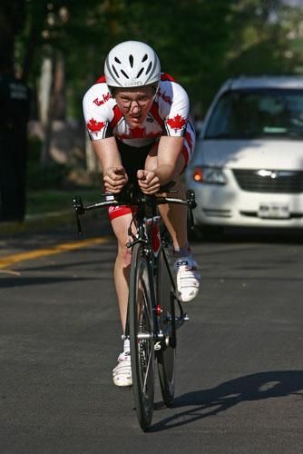 Canada's Laura Brown time trials to a 5th place finish.
