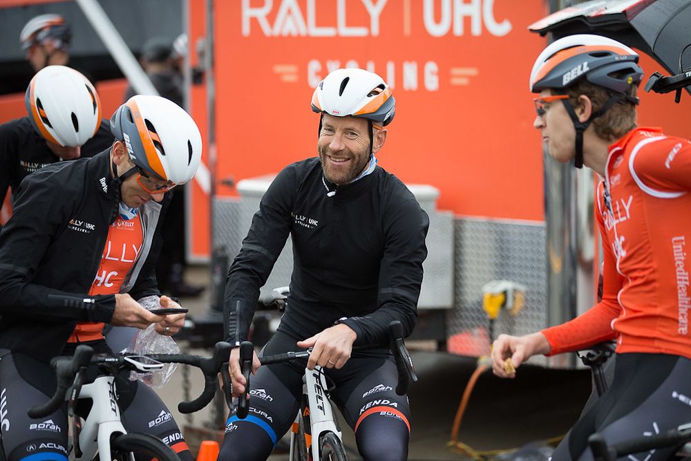 Svein Tuft gets ready for a training ride with Rally UHC