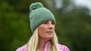 Photo of Carly Frost wearing a bobble beanie hat