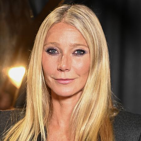 Gwyneth Paltrow in a gray blazer at the Saint Laurent Womenswear Spring-Summer 2025 in September 2024