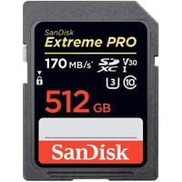 SanDisk 512GB Extreme Pro SDXC UHS-I Card $109.70 $86.99 at AmazonSave $22 –