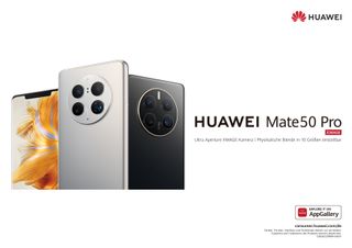 Huawei Mate 50 Pro erhältst du wahlweise im schicken Silber oder einer schwarzen Klavierlack-Optik