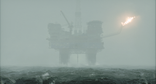 How Still Wakes The Deep was made more terrifyingly beautiful with Unreal Engine 5.3; an oil rig in the fog