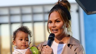 los angeles, california september 19 chrissy teigen and miles stephens attend the impossible foods grocery los angeles launch with pepper thai teigen at gelsons westfield century city on september 19, 2019 in los angeles, california photo by amanda edwardswireimage
