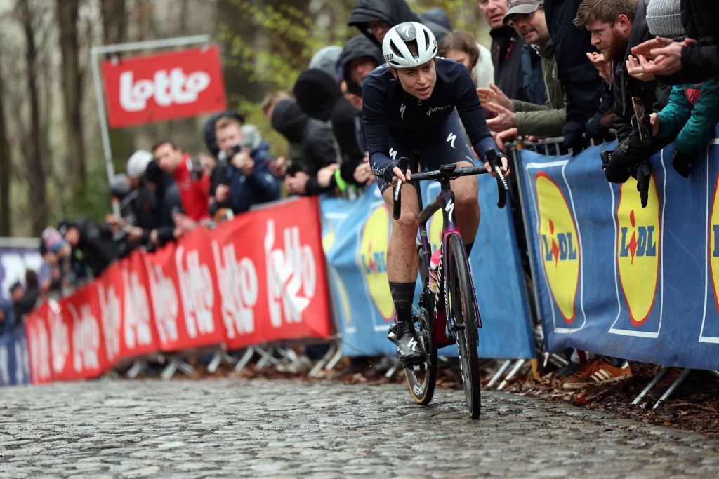 Swiss Marlen Reusser of SD Worx pictured in action during the womens GentWevelgem In Flanders Fields cycling race 1625 km from Ieper to Wevelgem Sunday 26 March 2023 BELGA PHOTO DAVID PINTENS Photo by DAVID PINTENS BELGA MAG Belga via AFP Photo by DAVID PINTENSBELGA MAGAFP via Getty Images