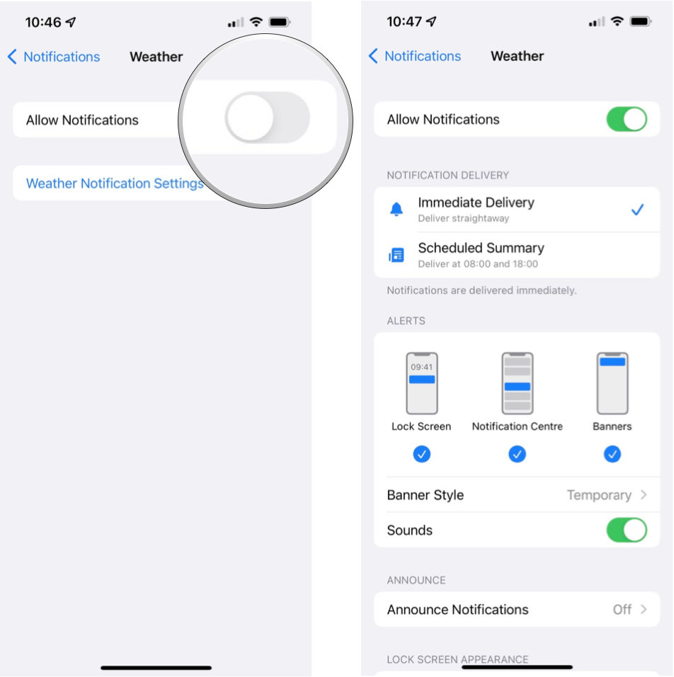 How to get realtime precipitation alerts in the Weather app for iPhone