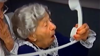 Clara Peller yelling into a phone for Wendy's.