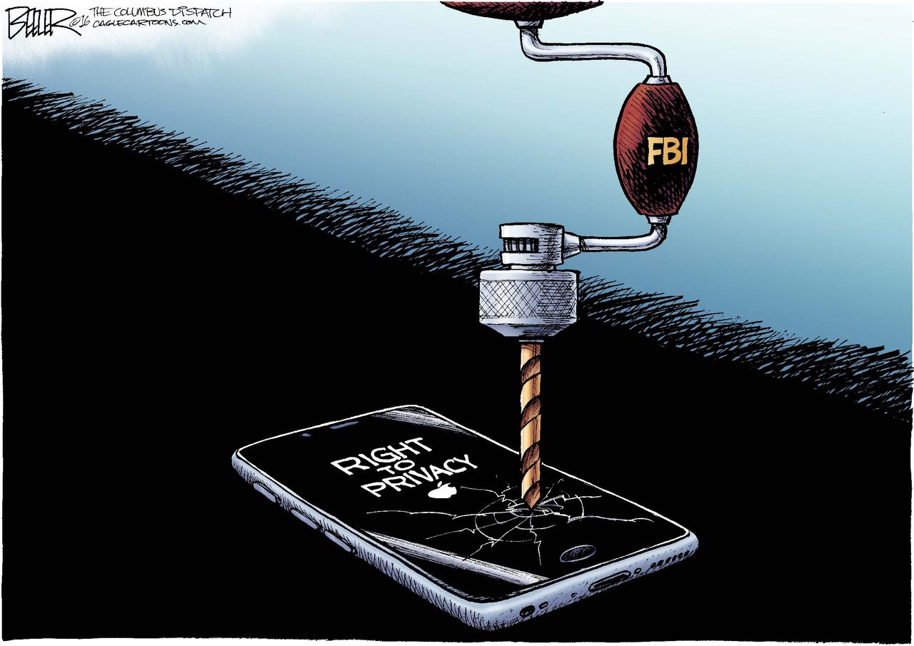 Editorial Cartoon U.S. Apple FBI