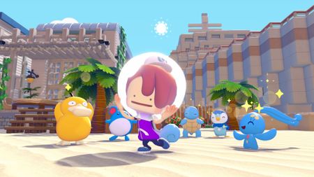 Ditto surrounded by Water-type Pokemon in Pokopia
