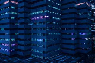 Tokyo buildings at night