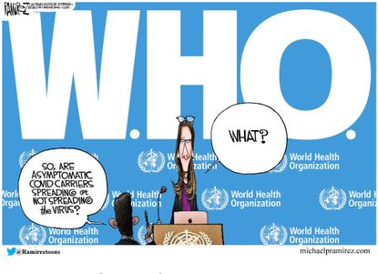 Editorial Cartoon U.S. World health organization who coronavirus transmission