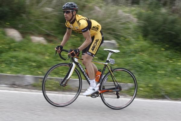 Gianluca Randazzo (Miche) in action on day one of the Giro di Sardegna.