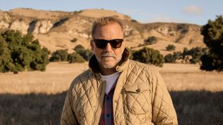 Kevin Costner standing on the plains