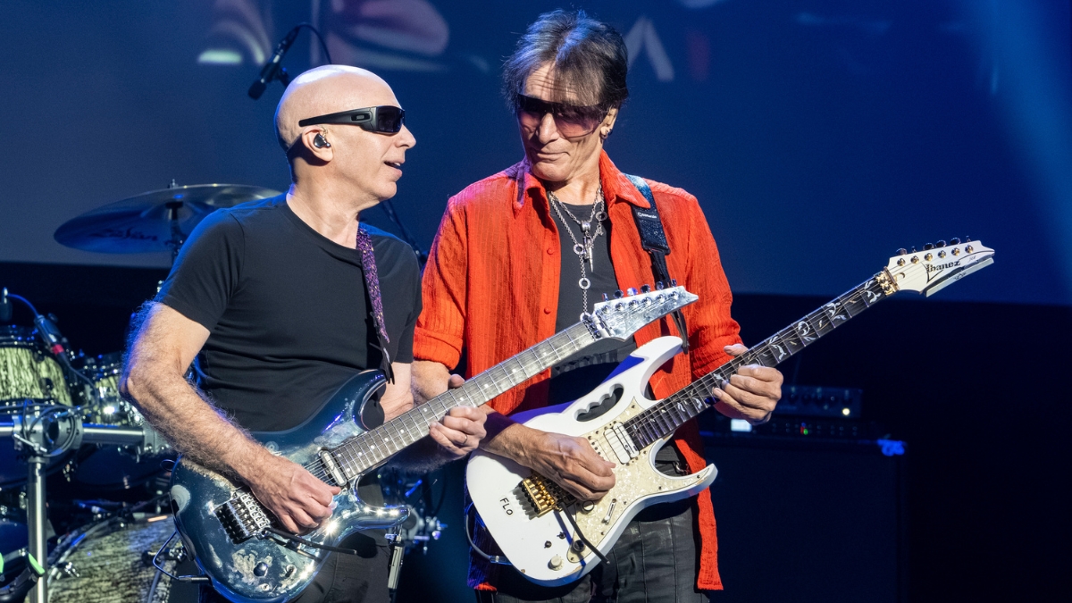 Joe Satriani and Steve Vai perform at Fox Theater on April 04, 2026 in Oakland, California. (Photo by Steve Jennings/Getty Images)