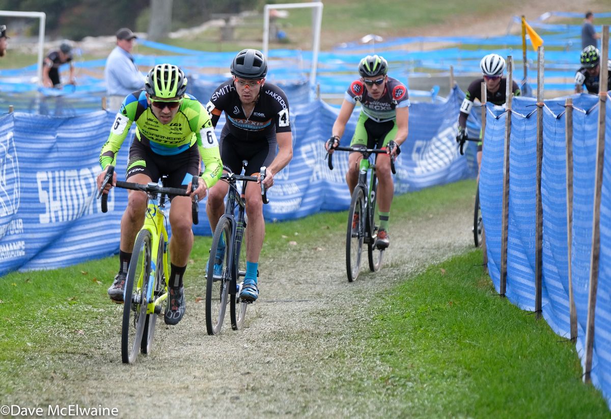Michale Van Den Ham (Garneau Easton) looked strong and did not want to give up the lead despite the windy conditions