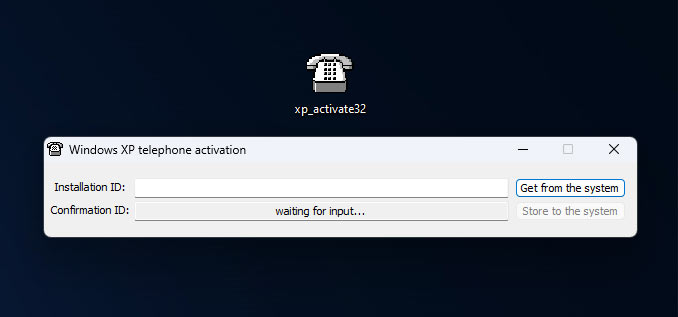 Windows XP activation tool