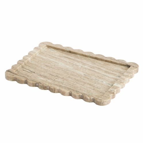 Scallop Marble Edge Tray
